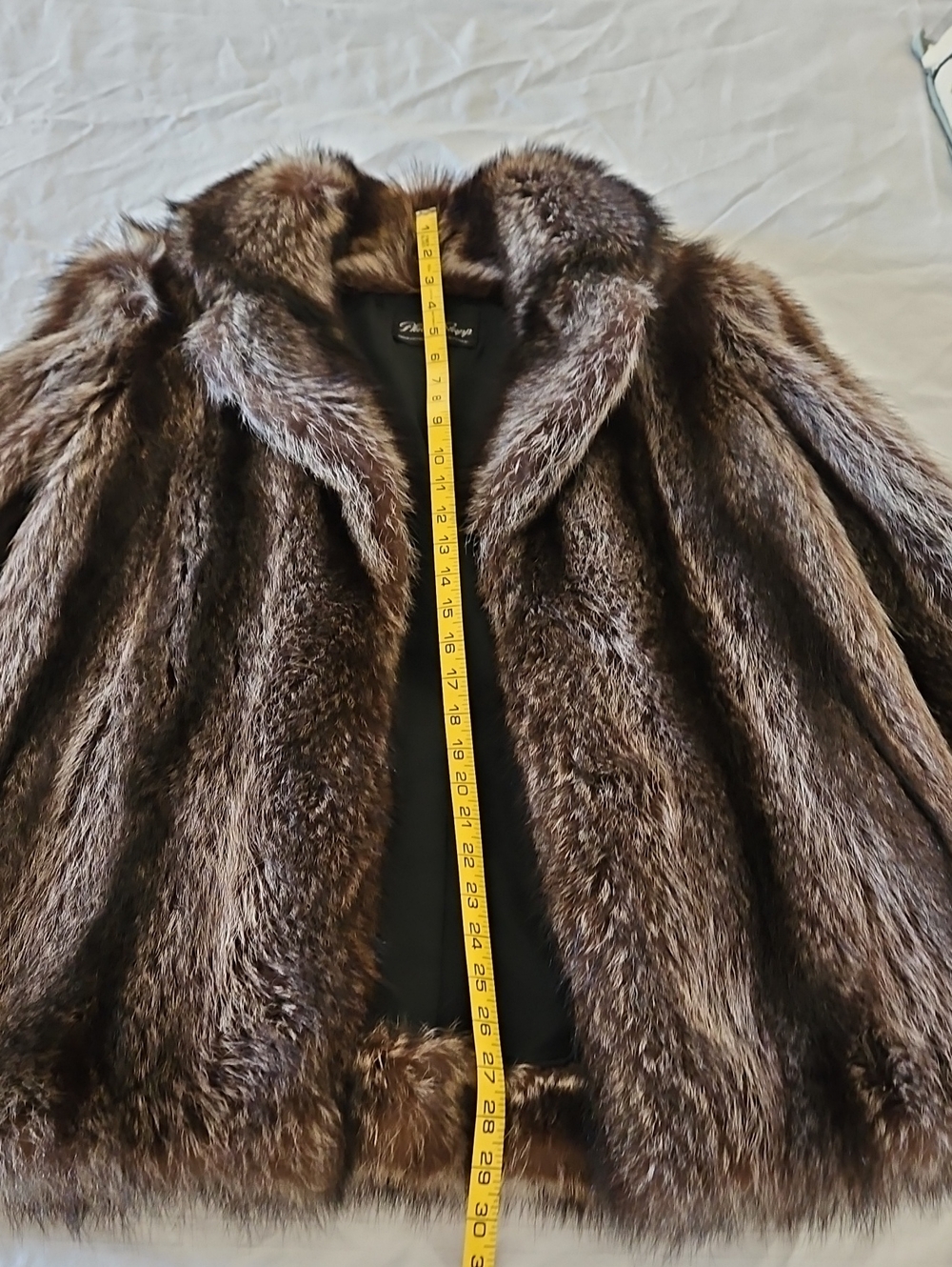 Vintage 1970s Genuine Raccoon Brown & Grey Fur Jacket - Picture 14 of 16